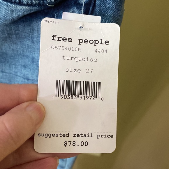 Free People High Rise Busted Skinny Jeans - Picture 4 of 6